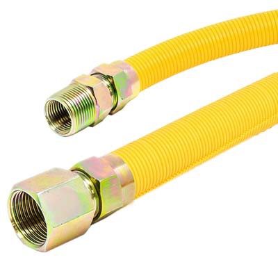 5/8 In. O.D. Gas Connector (1/2 In. MIP X 1/2 In. FIP Steel Adapter)